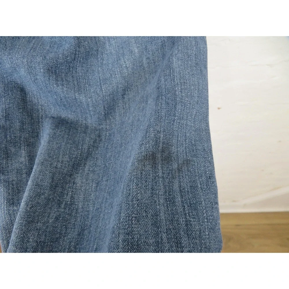Vtg True Religion Red Super T Jeans Mens 38x34 Thick Stitch Flap Pockets Blue